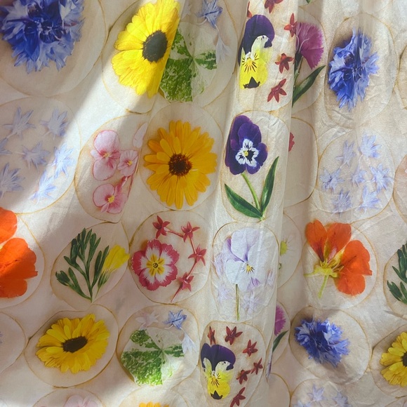 Rachel Antonoff Mindy Smocked Dress Loria’s Cookies Shortbread Flowers - Picture 4 of 5